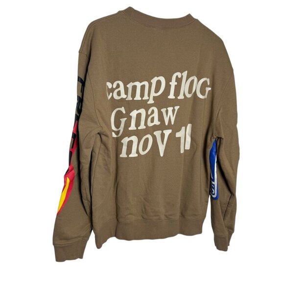 Nagri  Lucky Me I See Ghosts Sweatshirt Brown Camp Flog Gnaw Graphic Mens XL - Picture 2 of 9